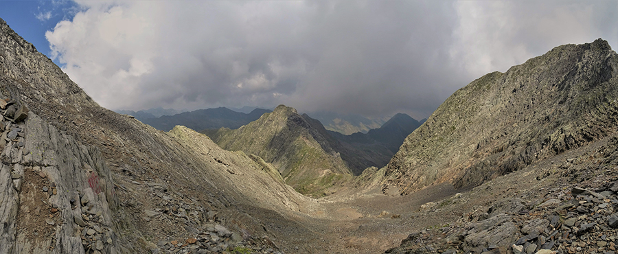 Vista dal Canalone di ascesa a Cima Aga